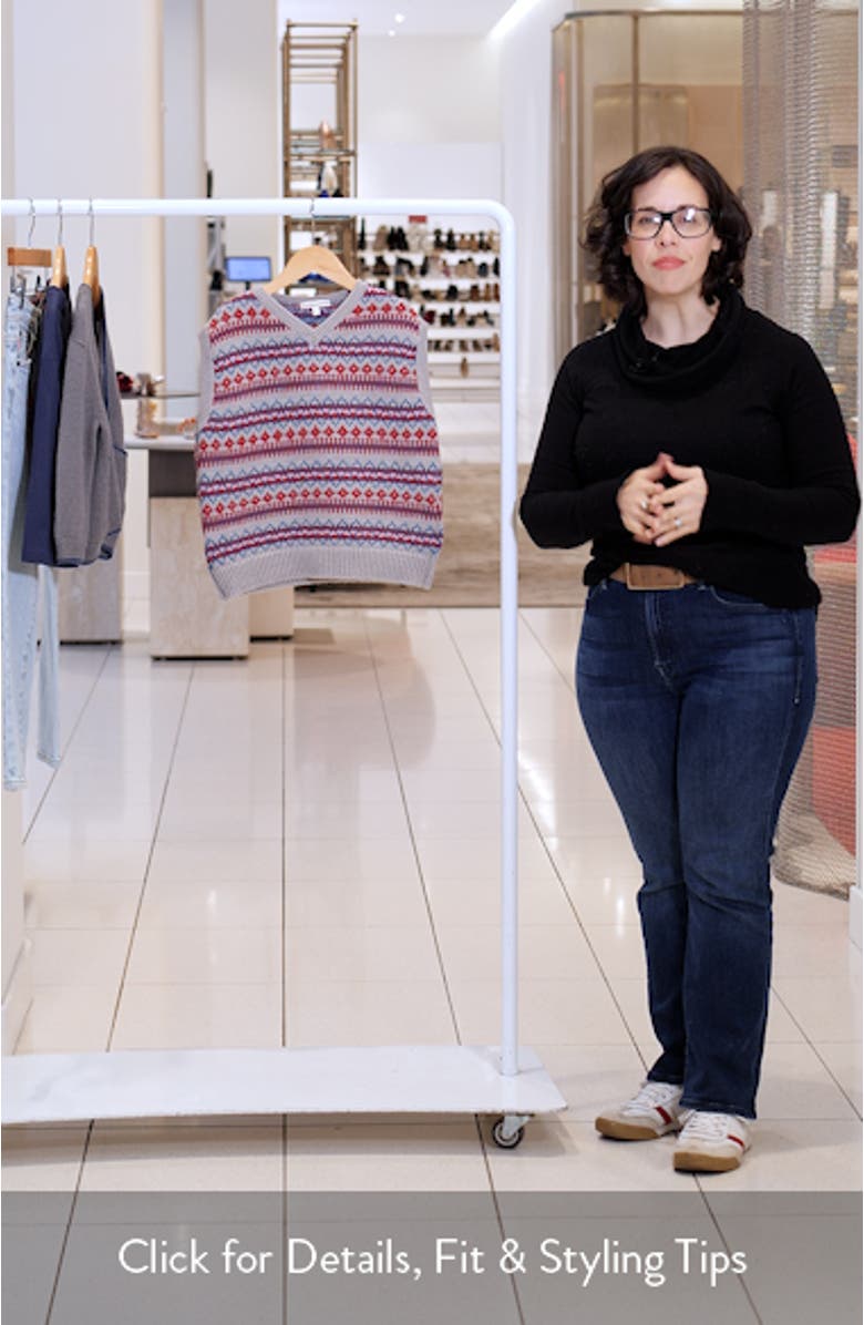 Kids' Yearbook Stripe Wool Blend Sweater Vest, sales video thumbnail