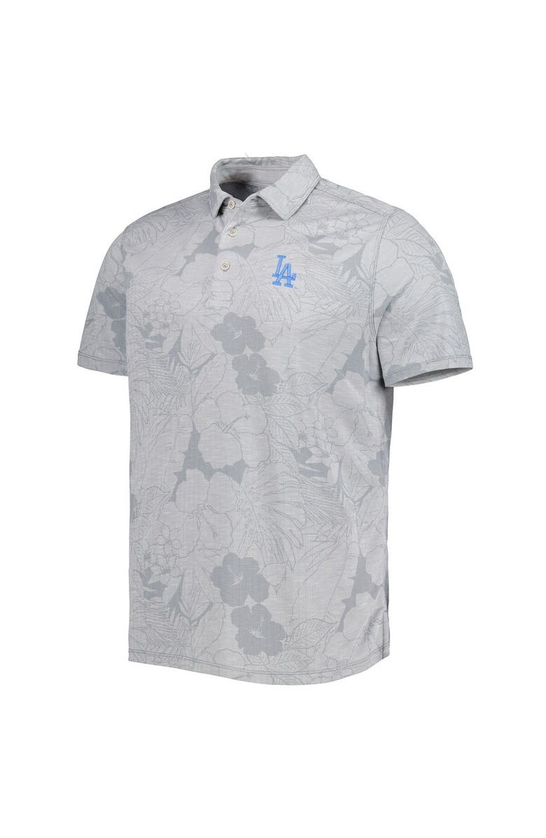 Tommy Bahama Men's Tommy Bahama  Gray Los Angeles Dodgers Blooms Polo, Alternate, color, 