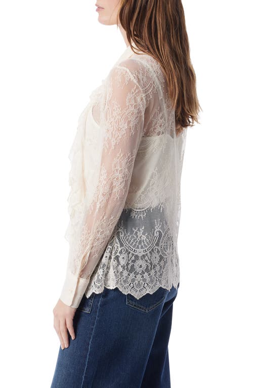 Do By Dee Ocleppo Erynn Lace Button-up Shirt In Orange