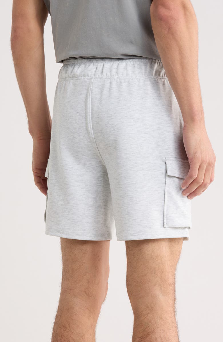 90 DEGREE BY REFLEX James 7-Inch Scuba Knit Cargo Shorts, Alternate, color, Heather Grey