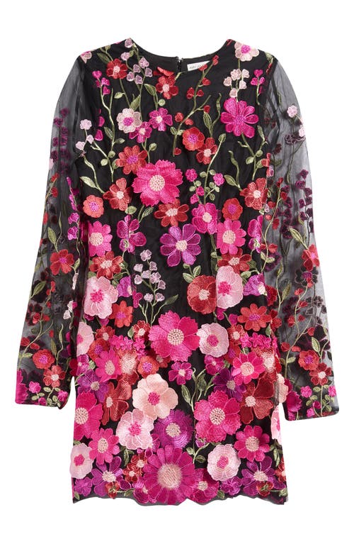 AVEC LES FILLES AVEC LES FILLES APPLIQUÉ LONG SLEEVE MINIDRESS