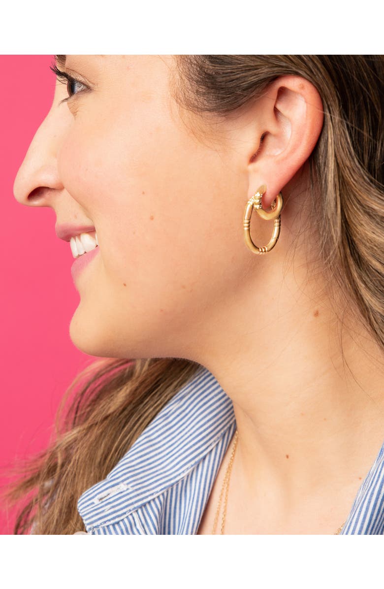 Campbell + Charlotte Crew Oval Small Hoop Earring - Tsavorite & Diamond, Alternate, color, Diamond, Tsavorite- Gold