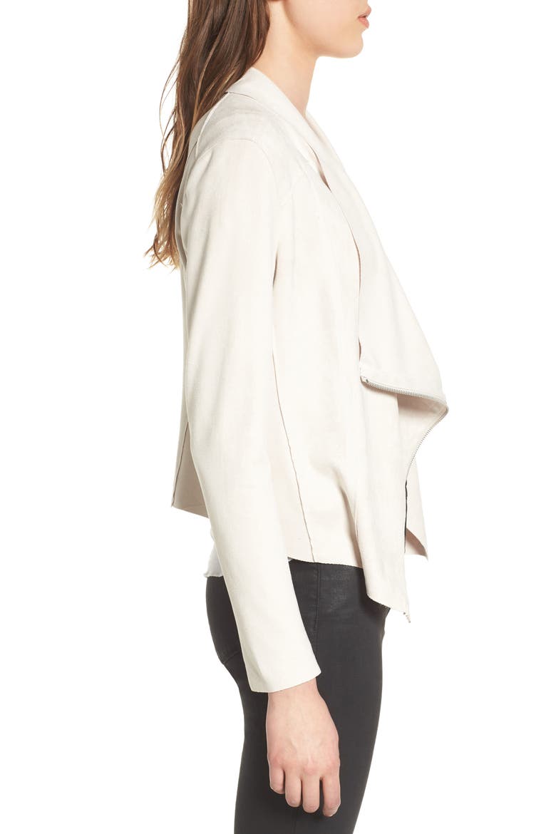 Drape Front Faux Suede Jacket, Alternate, color, INSTIGATOR