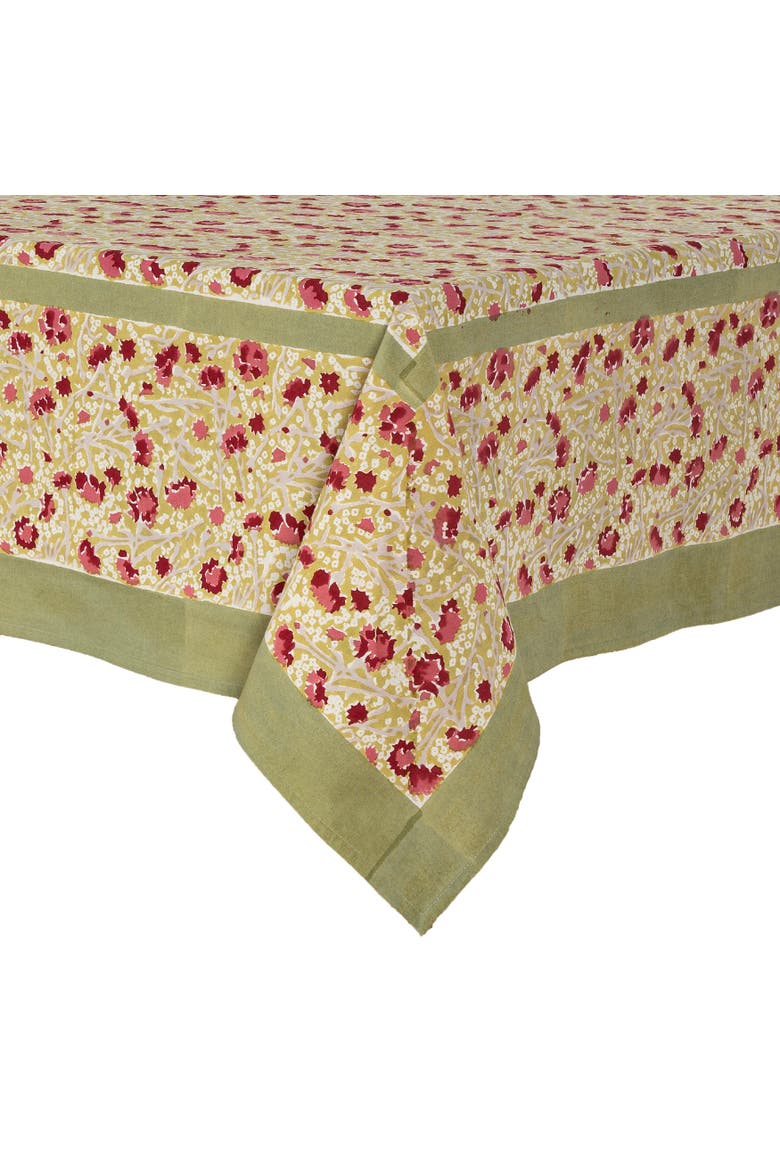 Meadows Tablecloth, Main, color, Red/Green 71" x 128"