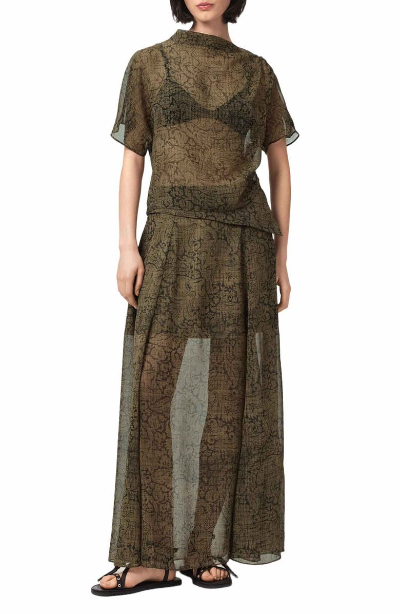 AllSaints Sali Sheer Woven Shirt, Alternate, color, 