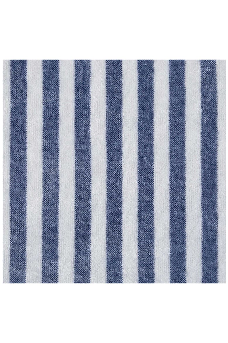 Laguna Beach Stripe Throw Blanket, Alternate, color, WHITE/ DEEP BLUE