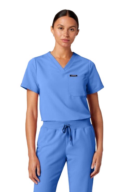 Rhena Women's 1-Pocket Classic V-Neck Scrub Top