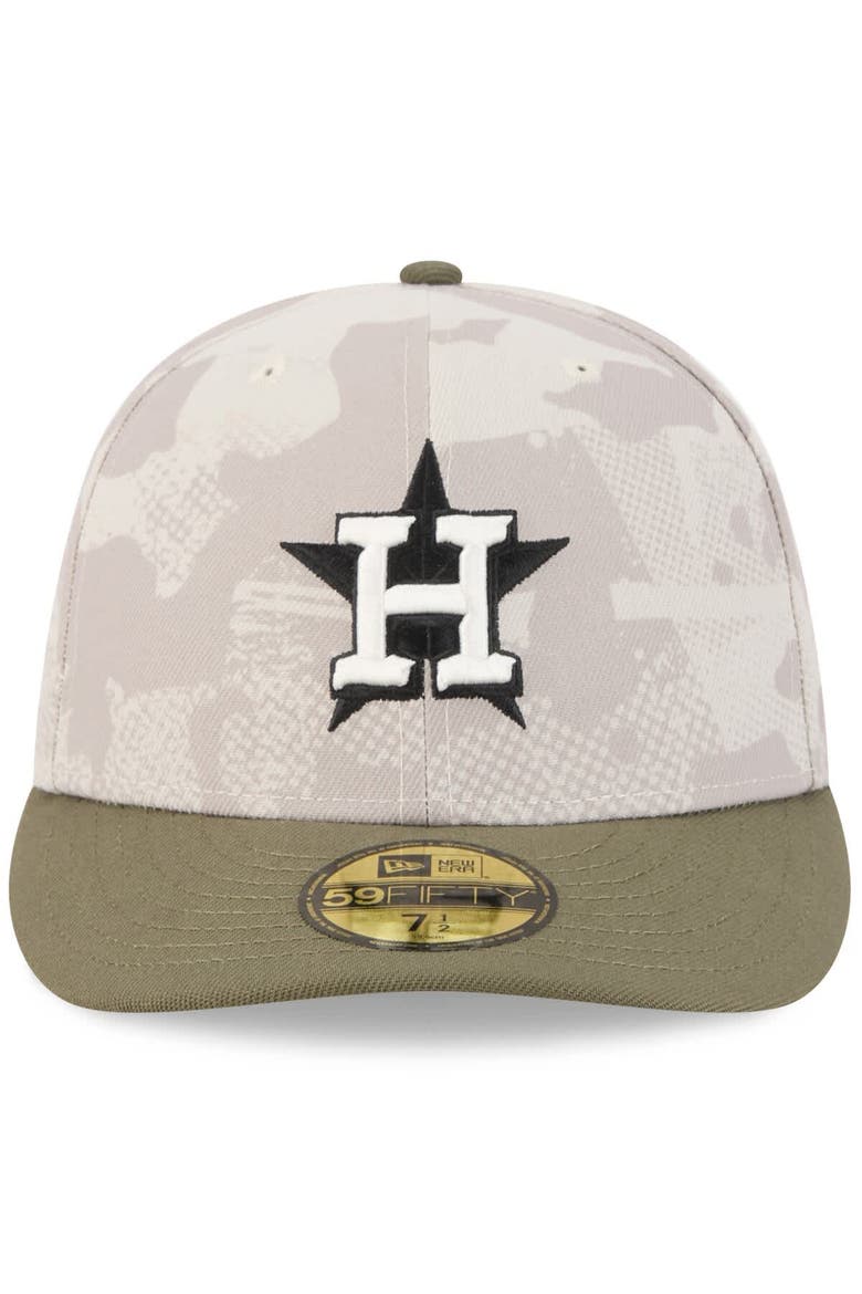 Men's New Era Light Beige/Olive Houston Astros 2025 Armed Forces Day 59FIFTY Fitted Hat, Alternate, color, Light Beige