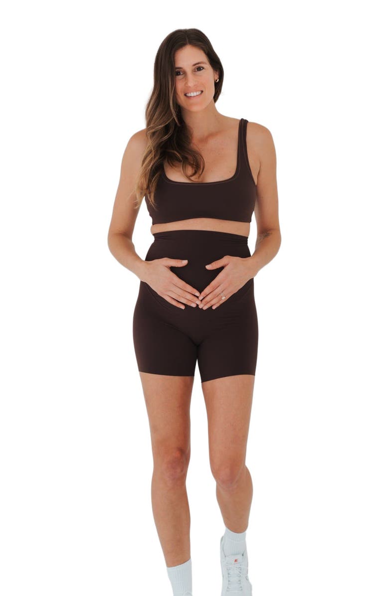 Vitality Cloud II Maternity Volley Short, Main, color, Espresso