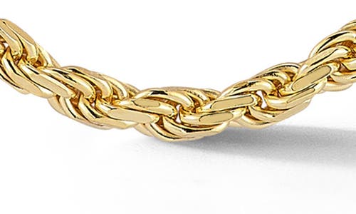 Yield Of Men 3mm Rope Chain Necklace In Gold