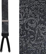Trafalgar Esteban Scrolling Vines Tone on Tone Silk Formal End Brace