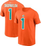 Nike Men's Nike Tua Tagovailoa Orange Miami Dolphins Player Name & Number T-Shirt