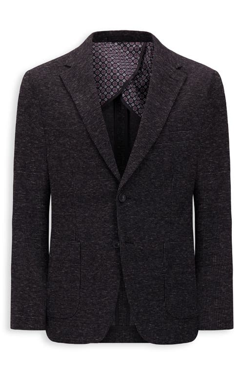 Victor Emmanuel Textured Comfort Knit Cotton Blend Sport Coat In Gray
