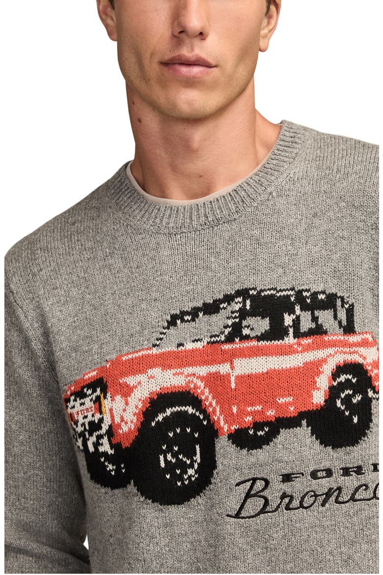 Bronco Graphic Cotton Blend Sweater, Alternate, color, MEDIUM HEATHER GREY