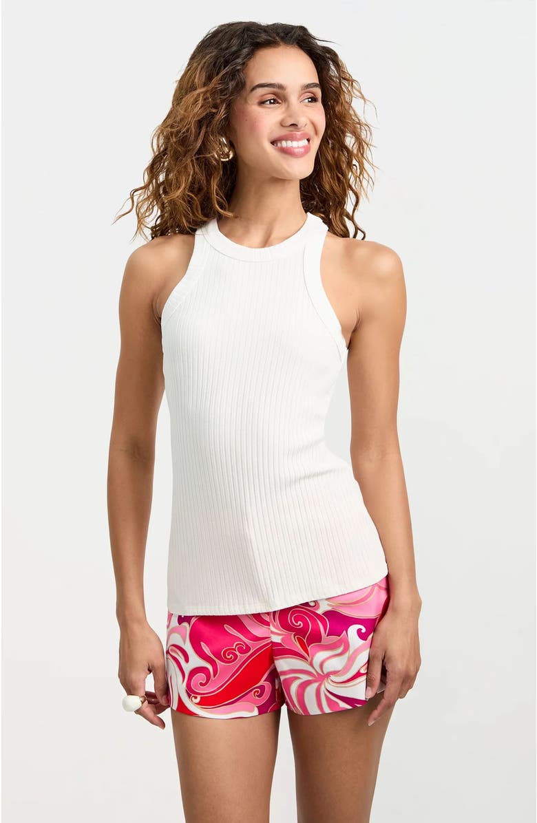 Trina Turk Continental Tank Top, Alternate, color, White