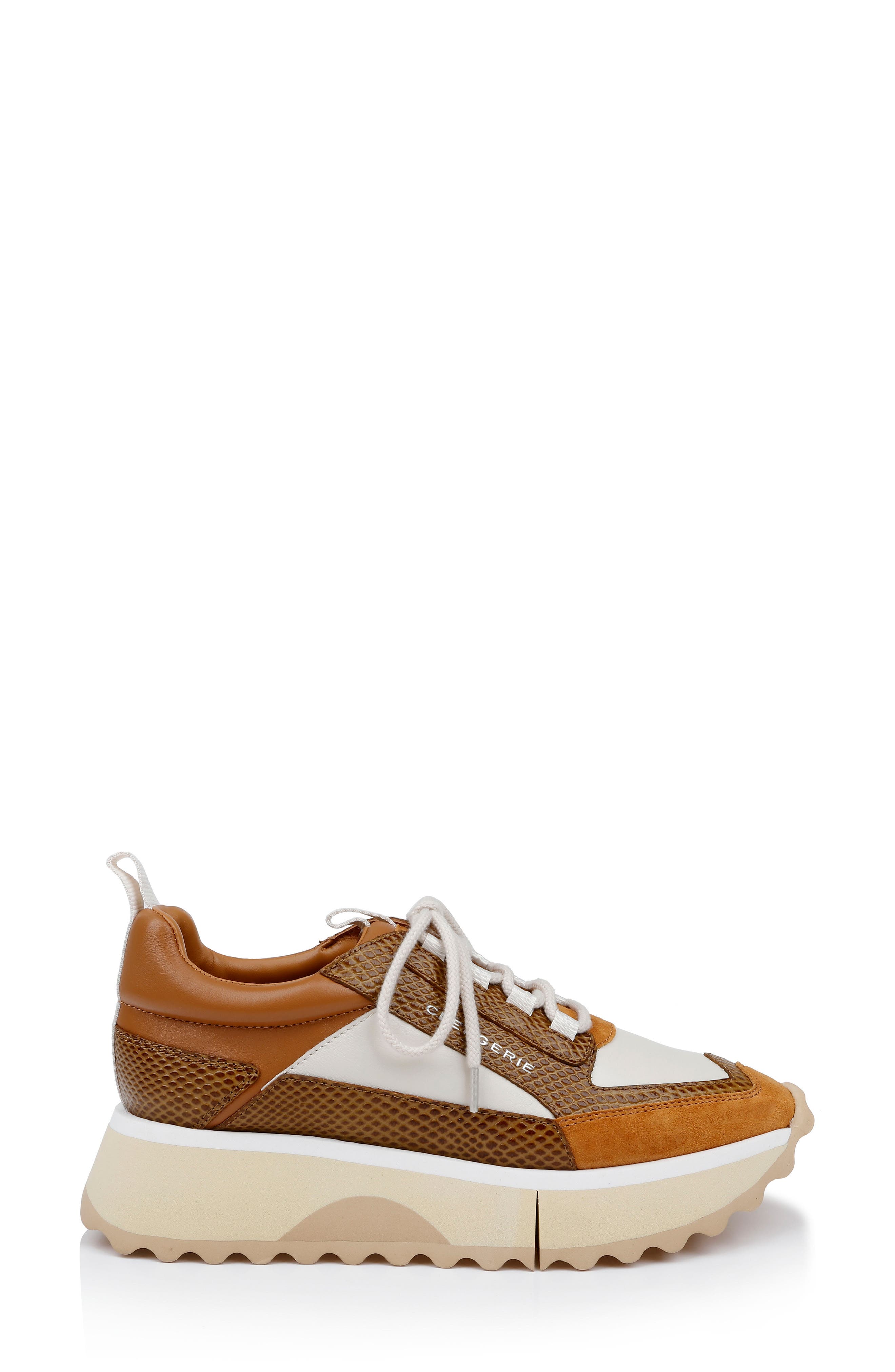 CLERGERIE Opus Leather Sneaker, Alternate, color, Wood Whips