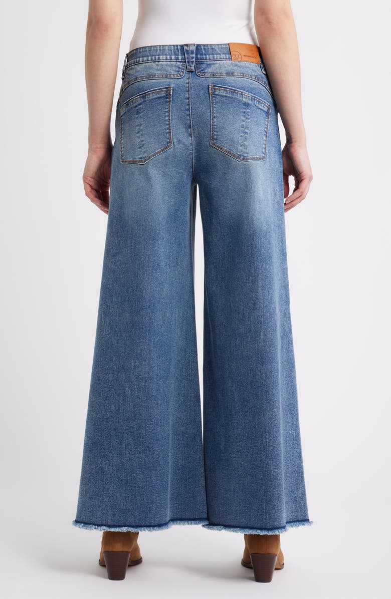 Wit & Wisdom Skyrise Roundup Seamed Super Wide Leg Jeans, Alternate, color, Mid Blue Artisanal