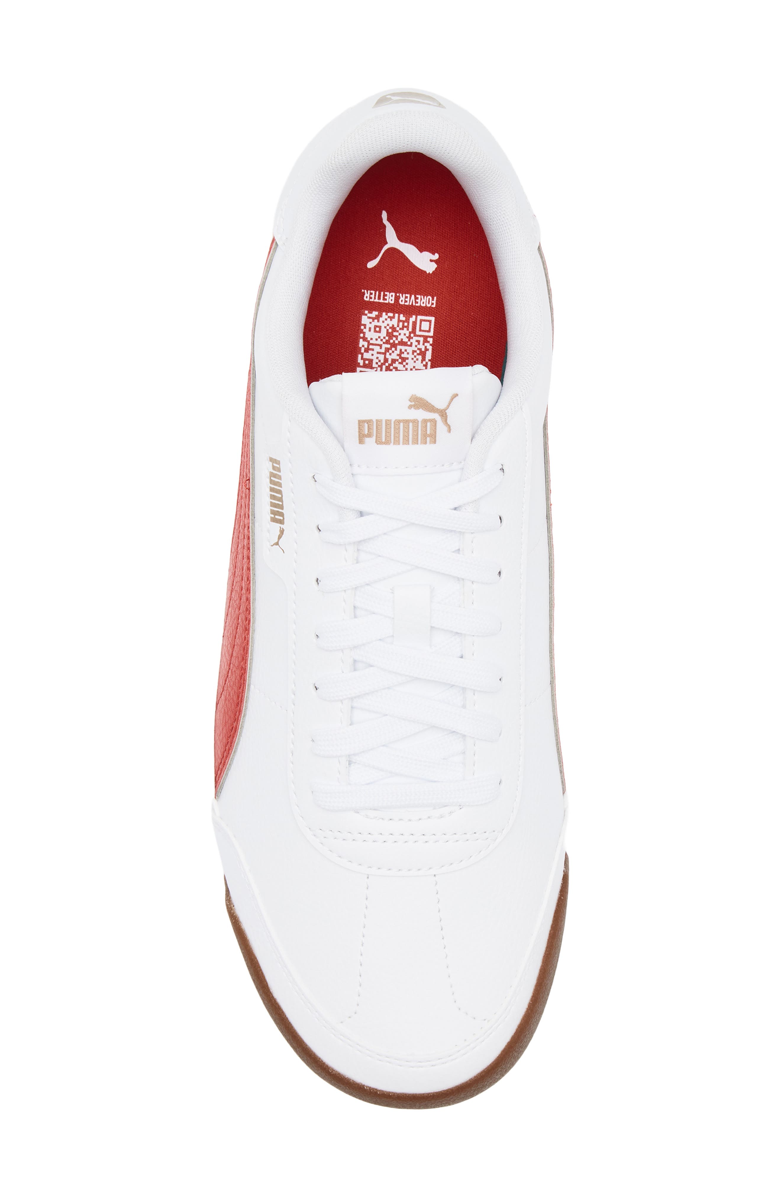 PUMA Turino II Sneaker, Alternate, color, Puma White/ Puma Red/ Gold