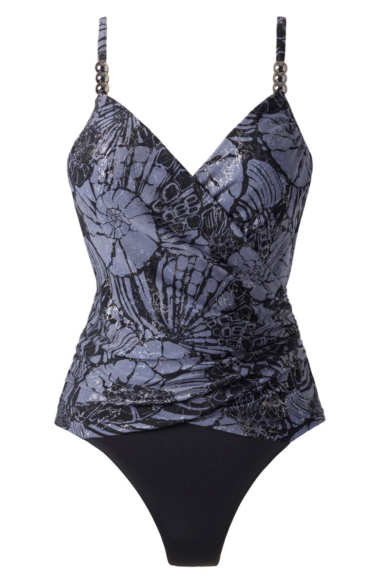 Magicsuit<sup>®</sup> Shell Beach Louise One-Piece Swimsuit, Alternate, color, Black/ Multi