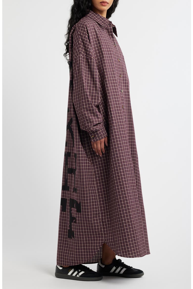 Lala Long Sleeve Button-Up Shirt, Alternate, color, MAROON PLAID