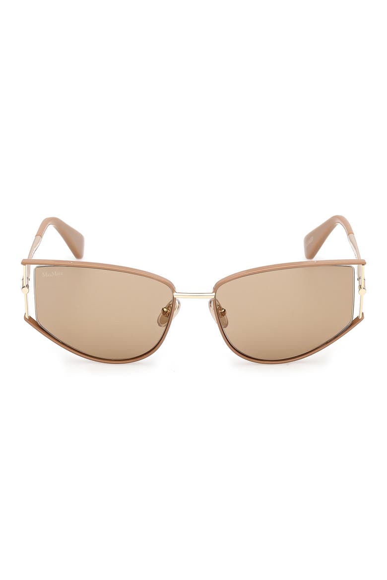 Menton 58mm Cat Eye Sunglasses, Main, color, PALE GOLD/ SOLID CAMEL/ BROWN