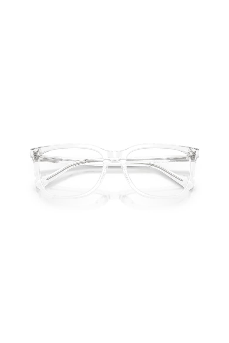 55mm Rectangle optical glasses, Alternate, color, Transparent