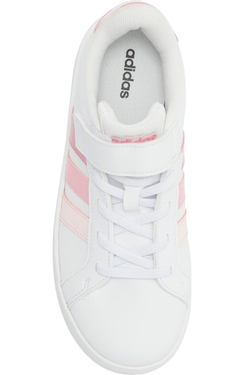 adidas Kids' Grand Court 3.0 Sneaker, Alternate, color, White/ Pink Fusion/ Bliss Pink
