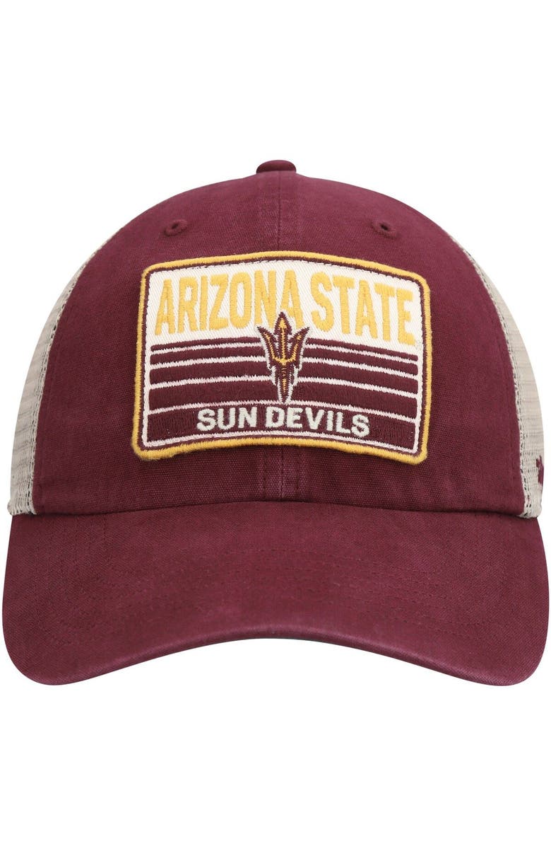 '47 Men's '47 Maroon Arizona State Sun Devils Four Stroke Clean Up Trucker Snapback Hat, Alternate, color, 
