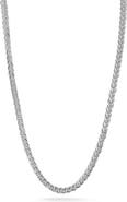 GLAZE JEWELRY Sterling Silver Square Wheat Chain Necklace