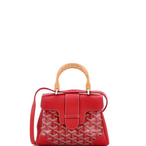 Saigon Top Handle Bag Coated Canvas with Leather Mini