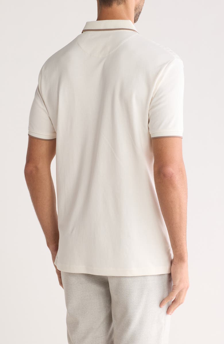 DENIM AND FLOWER Zip Tipped Knit Polo, Alternate, color, 