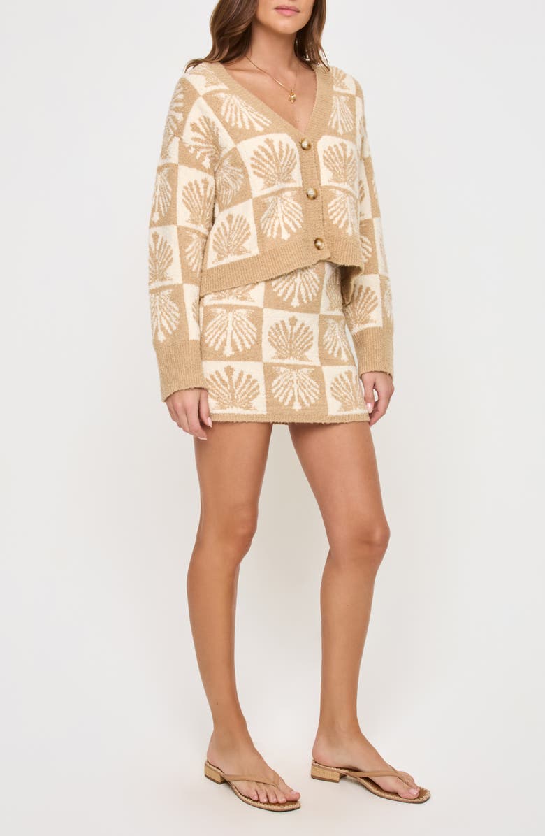 LSPACE Shell Be There Cover-Up Cardigan, Alternate, color, Seashell Jacquard