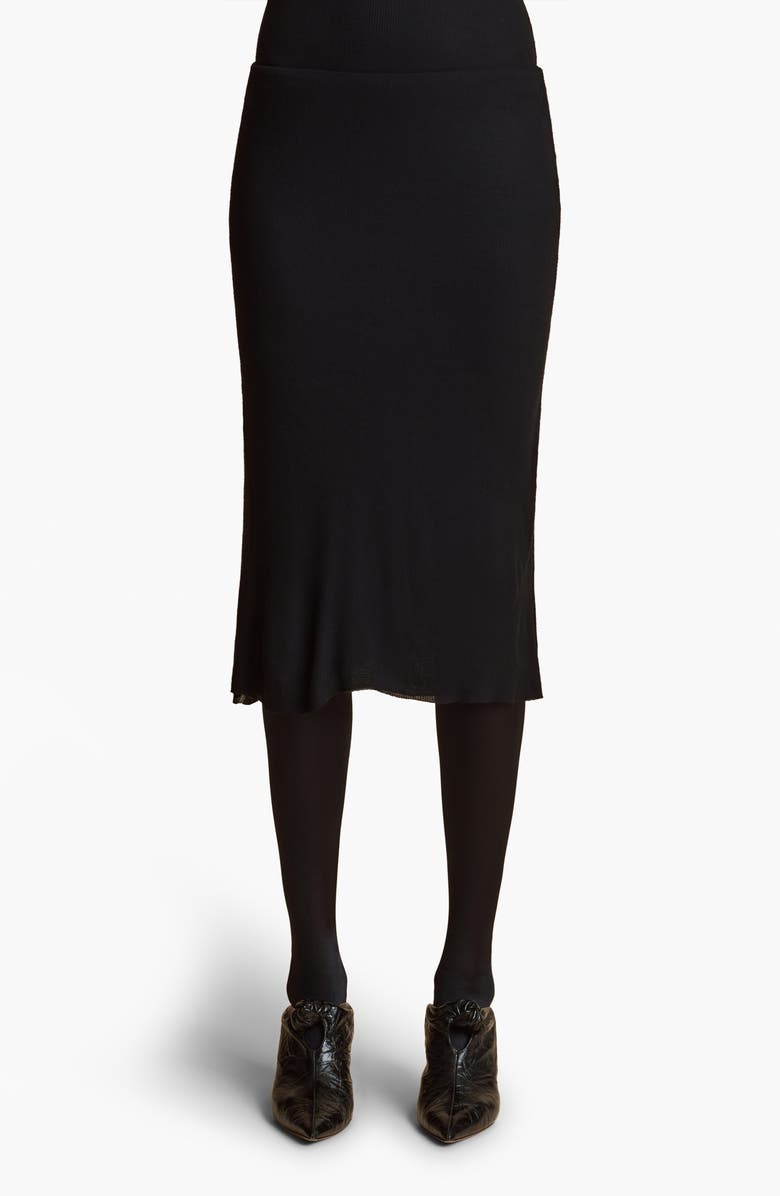 Khaite Leema Rib Sweater Skirt, Main, color, 