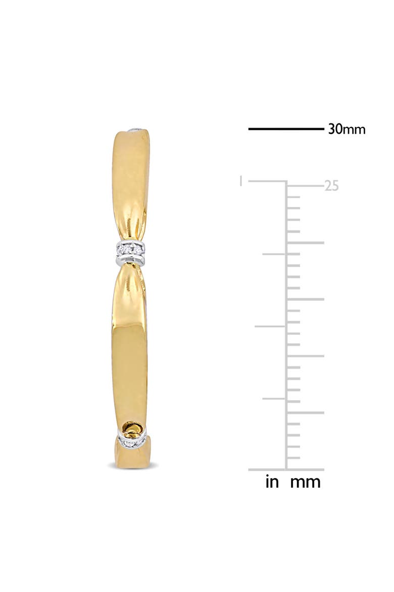 Diamond Semi Hoop Earrings 14k Gold, Alternate, color, Yellow Gold