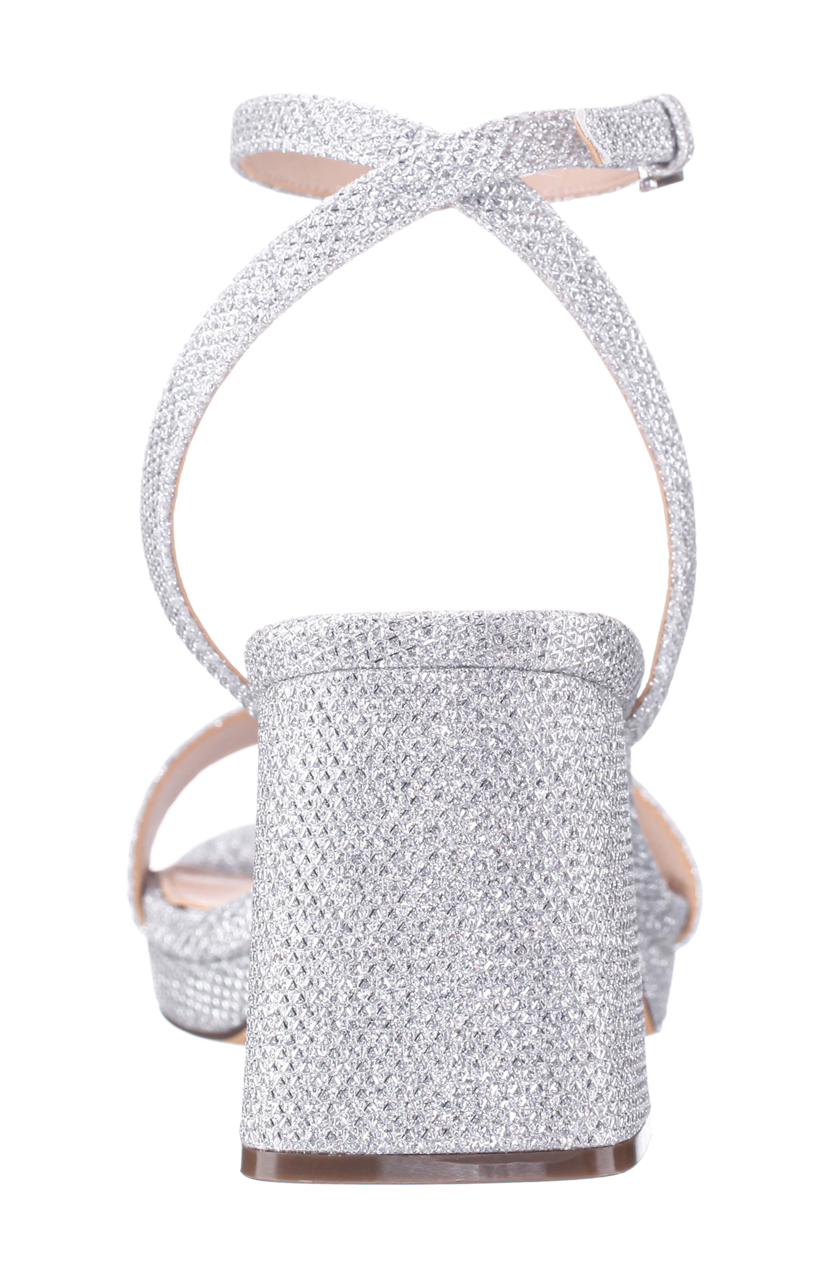 Nina Bergen Ankle Strap Sandal, Alternate, color, Silver