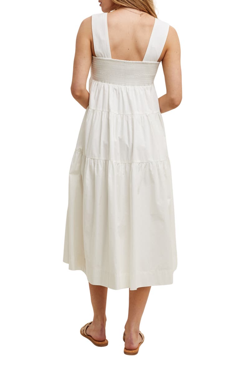Tiered Maxi Dress, Alternate, color, WHITE/ TAUPE