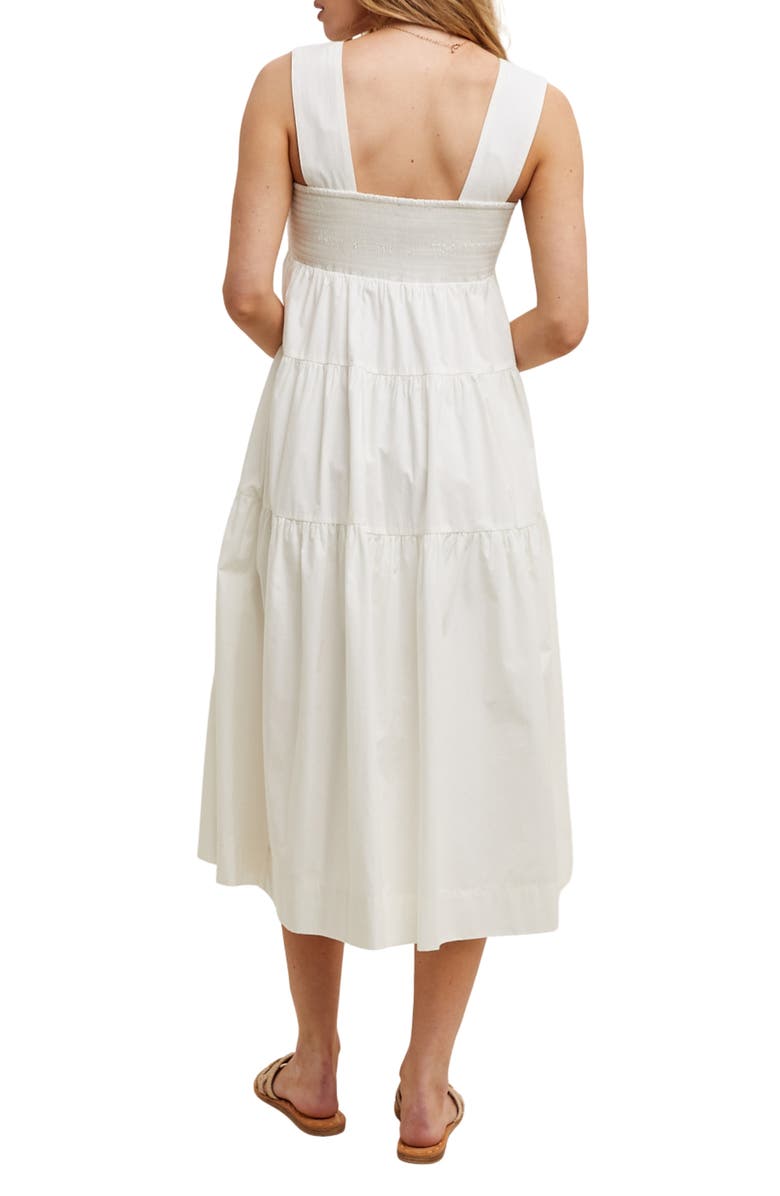 WISHLIST Tiered Maxi Dress, Alternate, color, White/ Taupe