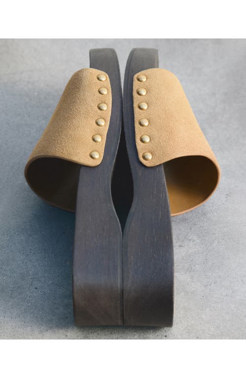 Mango Slide Sandal In Nude