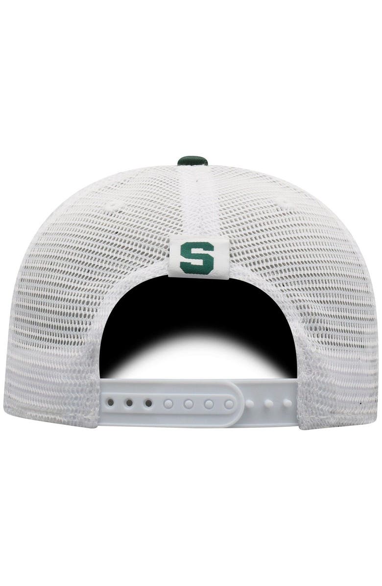 TOP OF THE WORLD Men's Top of the World Green/White Michigan State Spartans Trucker Snapback Hat, Alternate, color, Green