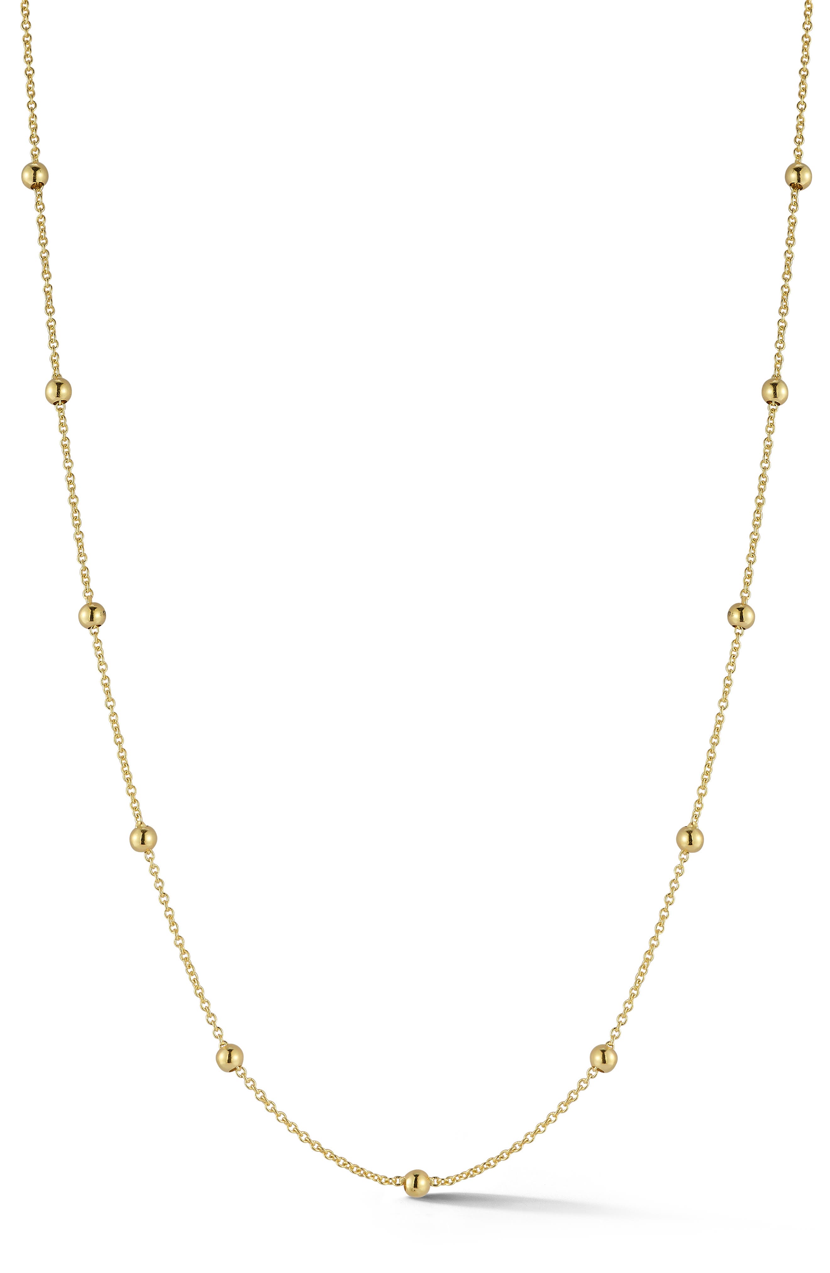 Ember Fine Jewelry 14K Gold Ball Station Necklace