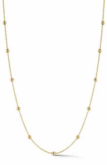 Ember Fine Jewelry 14K Gold Ball Station Necklace