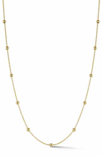 Ember Fine Jewelry 14K Gold Ball Station Necklace