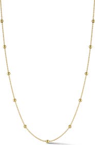 Ember Fine Jewelry 14K Gold Ball Station Necklace