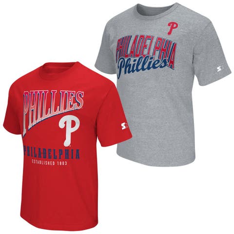 Men's Starter  Red/Heather Gray Philadelphia Phillies Two-Pack T-Shirt Set