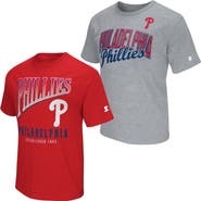 STARTER Men's Starter  Red/Heather Gray Philadelphia Phillies Two-Pack T-Shirt Set