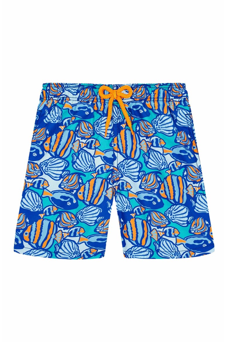 Kids' Fishy Vibes Swim Trunks, Main, color, MARRAKECH