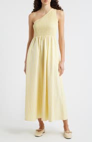 FRNCH Selkie One-Shoulder Organic Cotton Fit & Flare Dress