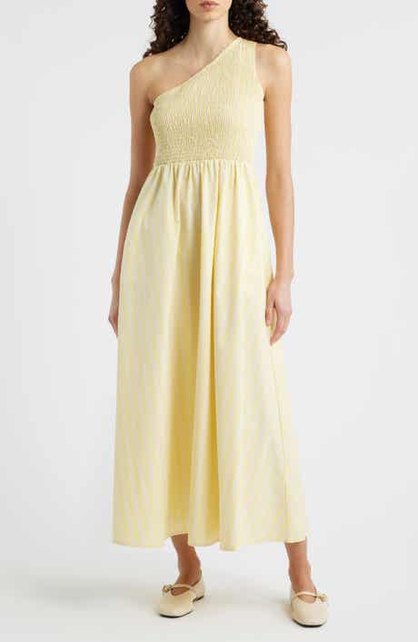 Selkie One-Shoulder Organic Cotton Fit & Flare Dress