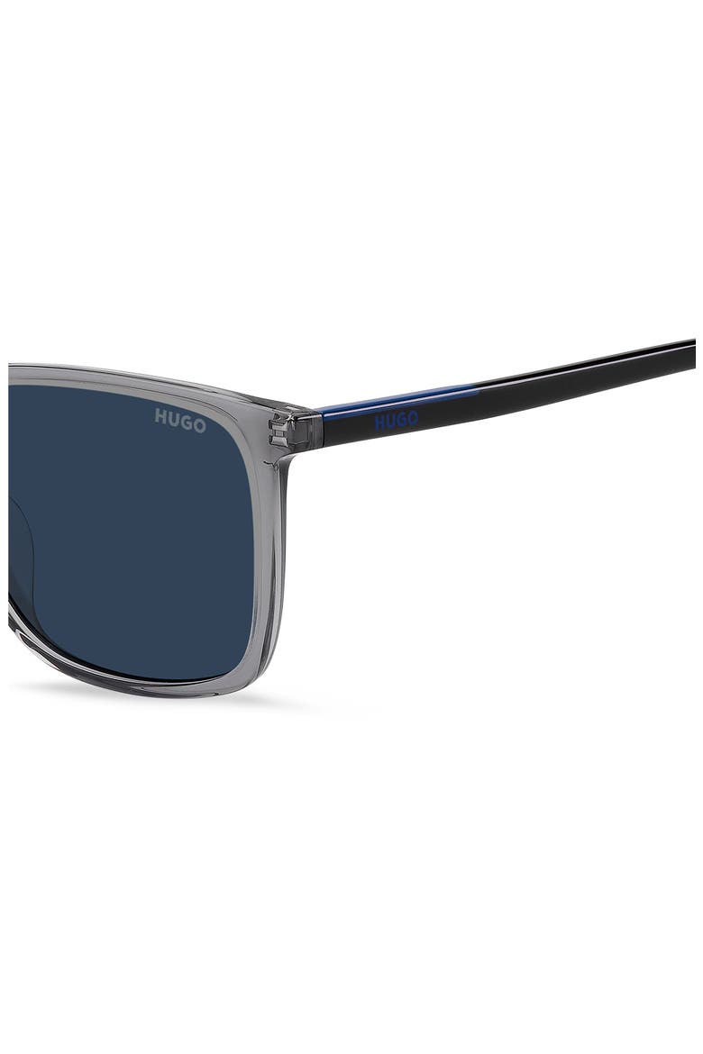 HG 1423/G/S 56mm Gradient Rectangular Sunglasses, Alternate, color, GREY/ BLUE