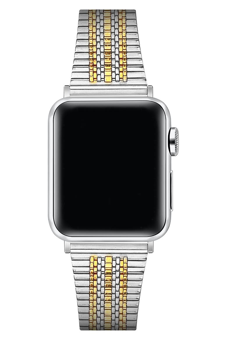 Eliza Stainless Steel Apple Watch® Watchband, Alternate, color, SILVER/ GOD